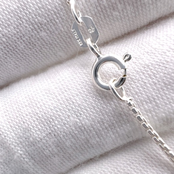 .925 Sterling Silver Moon and Lotus Flower Necklace - Picture 14 of 16